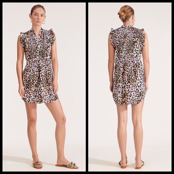 💕VERONICA BEARD💕 Marieta Leopard Cover-Up Dress - Picture 2 of 12